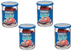 Armour Star Sliced Dried Beef – 4 Pack, 2.25 oz Jarred Meat | 95% Fat-Free Ready