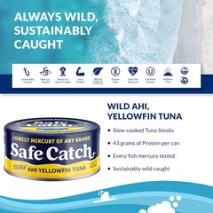 Safe Catch Wild Ahi Yellowfin Tuna Fish Canned, Wild Caught, Lowest Mercury, …