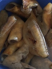 Dry Ponmo Ijebu:Nigerian Cow Skin Delicacy (Medium Size Washed 5 Pcs).