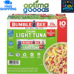 Bumble Bee Chunk Light Tuna in Oil, 5 oz., 10 Count Protein Rich Seafood