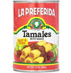 La Preferida Tamales With Sauce Beef and Pork – 15 Oz – Pack of 6