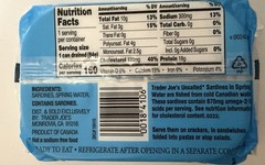 3 Pack Trader Joe’s Unsalted Sardines Spring Water Wild Caught