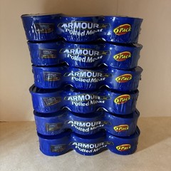 Lot Of (6) 6-Packs- Armour Potted Meat Chicken/Pork, 3 oz., 6 Per Pkg Prepper