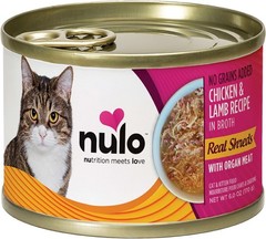 Nulo Real Shreds with Organ Meat Wet Canned Cat Food, Chicken & Lamb, 6.0 Ounce,