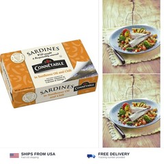 Sardines | Connetable | Sardines in Sunflower oil and Chili | 4.375 Ounce | P…
