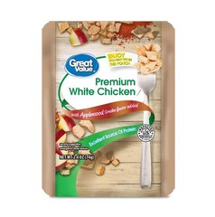 3-Pack Great Value Premium White Chicken in Applewood Smoke, 2.6 oz Pouches