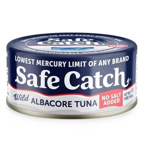 Wild Albacore Canned Tuna No Salt Added Lowest Mercury Tested Healthy Protein 6p