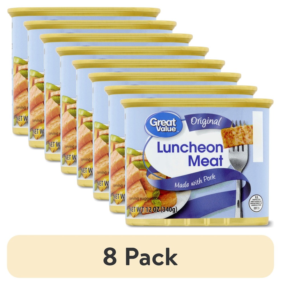 (8 Pack) Original Luncheon Meat, 12 Oz Easy Open Can