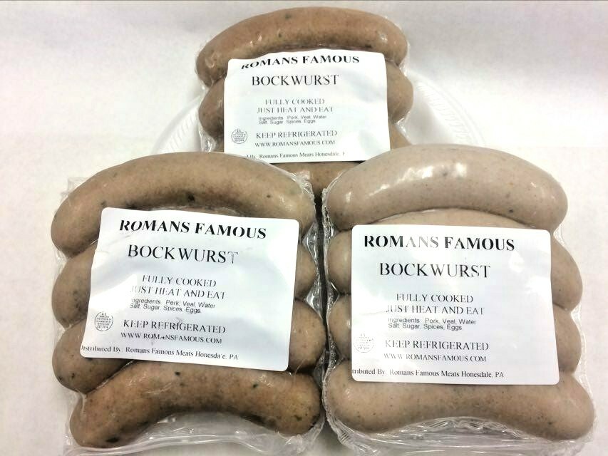 BOCKWURST German Sausage 20.oz $15 !! US SELLER !!