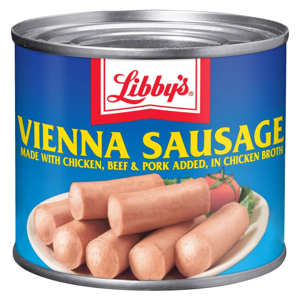 Libby’s Vienna Sausage in Chicken Broth, Canned Sausage, 4.6 OZ Pack of 24