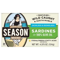 Season Sardines in Pure Olive Oil, 4.375 Ounce Tin