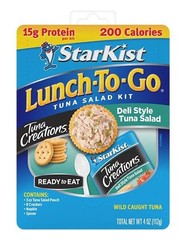 Tuna Creations Deli Style Tuna Salad Pouch, 4.0 oz Kit, 12 Pcs