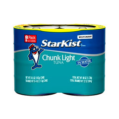 StarKist Chunk Light Tuna in Water, Wild Caught, 20g Protein, 5 oz, 8 Cans