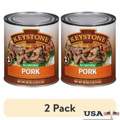 All Natural Canned Pork 28oz 2 Pack Fully Cooked High Protein Meal Prep Home New