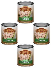 Keystone All Natural Canned Turkey, 4-pack -(28 oz) – Fully Cooked, No Preserves