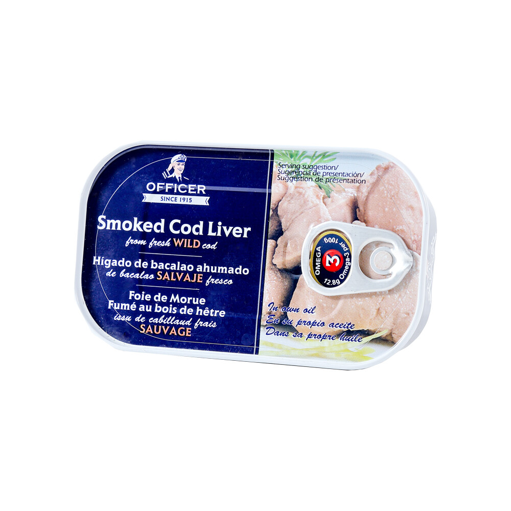 Officer Smoked Cod Liver 120gr – 10 Pack