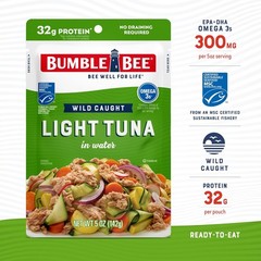 Chunk Light Tuna in Water, 5 Oz Pouches (Pack of 12) – Ready to Eat Wild Caught