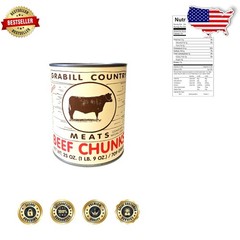 Canned Beef Chunks, 75oz Amish Indiana USA Long-Term Storage