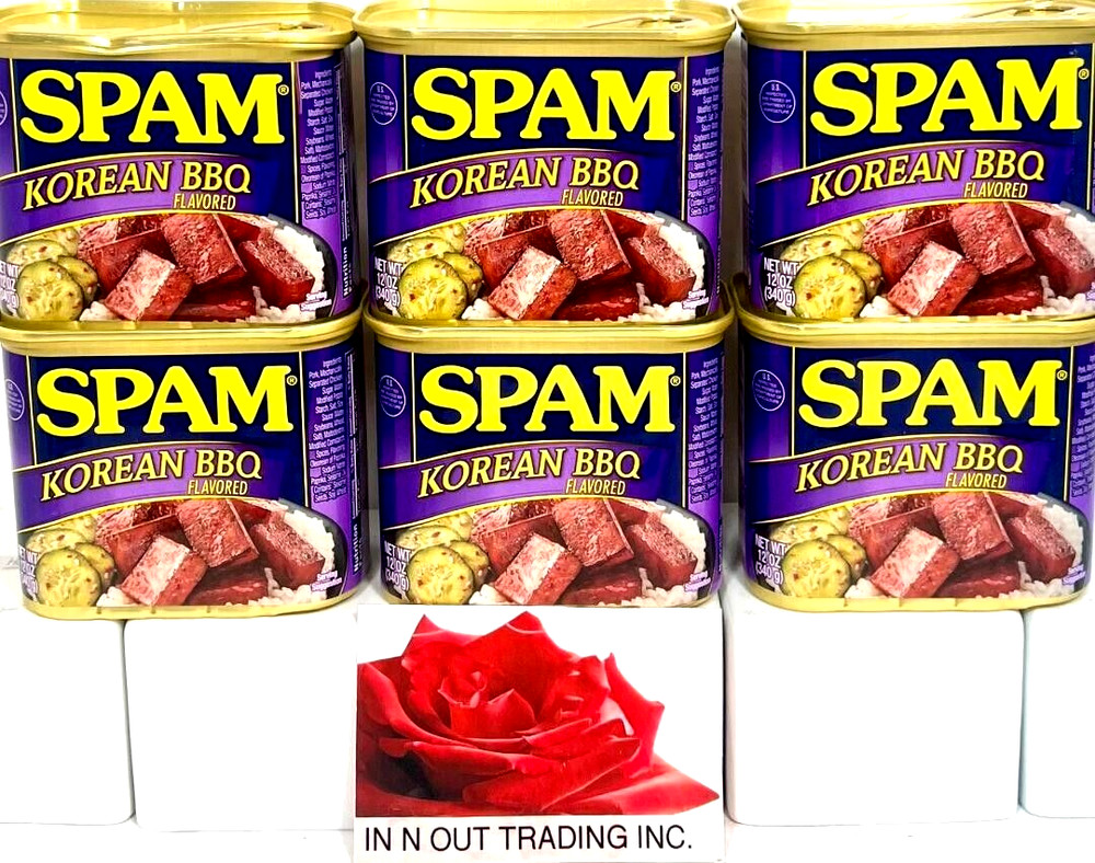 Spam Luncheon Meat Korean BBQ 12 oz ( Pack of 6 )~5/2027