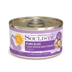 Soulistic Originals Wet Cat Food, Pure Bliss Tuna Whole Meat Dinner in Gravy,…