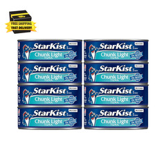 Chunk Light Tuna in Water, 5 Oz (8 Pack) Canned Tuna Fish, Wild Caught, Gluten F