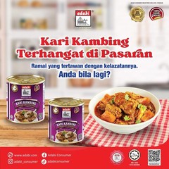 6 x Adabi Ready to Eat Lamb Curry 280g – Halal Malaysian Curry with Potatoes