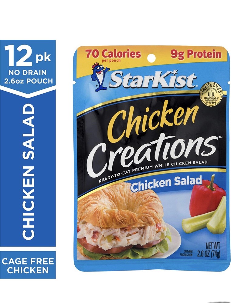 StarKist Chicken Creations, Chicken Salad, 2.6 oz Pouch (Pack of 12)