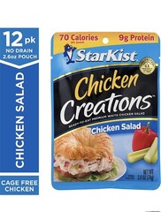StarKist Chicken Creations, Chicken Salad, 2.6 oz Pouch (Pack of 12)