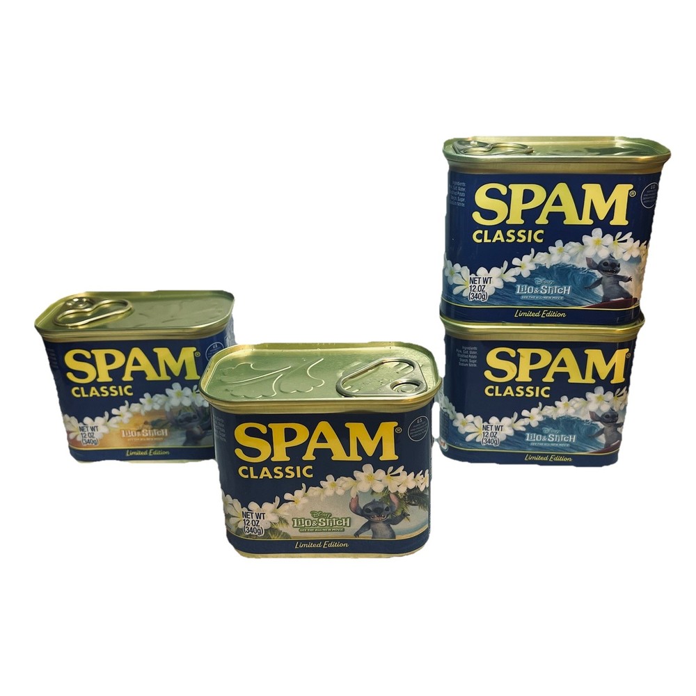 Liko & Stitch Spam Classic Limited Edition Can Set Of All 3 + 1 Hawaii Exclusive