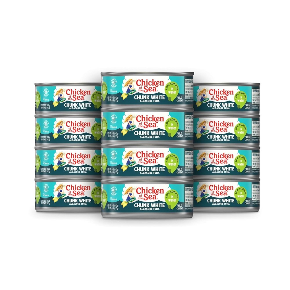 Wild Caught Chunk White Albacore Tuna in Water, 5 oz Cans, 12-Count – High Pr…