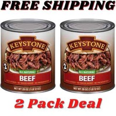 (8 Cans) Keystone Beef **ALL NATURAL – NO PRESERVATIVES – FULLY COOKED** 28oz