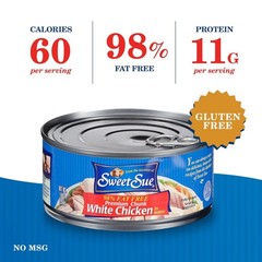 Sweet Sue Canned Chicken Breast Rib Meat in Water 11g Protein