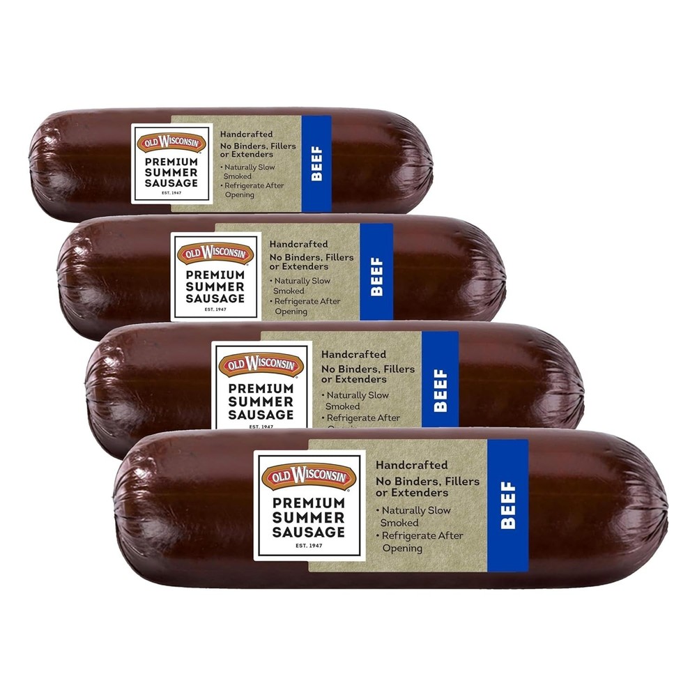 Handcrafted Summer Sausage – High Protein, Low Carb, Hardwood Smoked (Pack of 4)