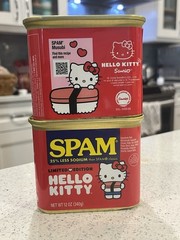 SPAM Hello Kitty Limited Edition 25% Less Sodium Pork Meat, 2-Pack 12 oz