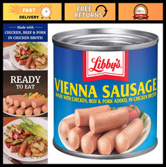Canned Vienna Sausage in Chicken Broth, 4.6 OZ – Pack of 24, Ready to Eat!
