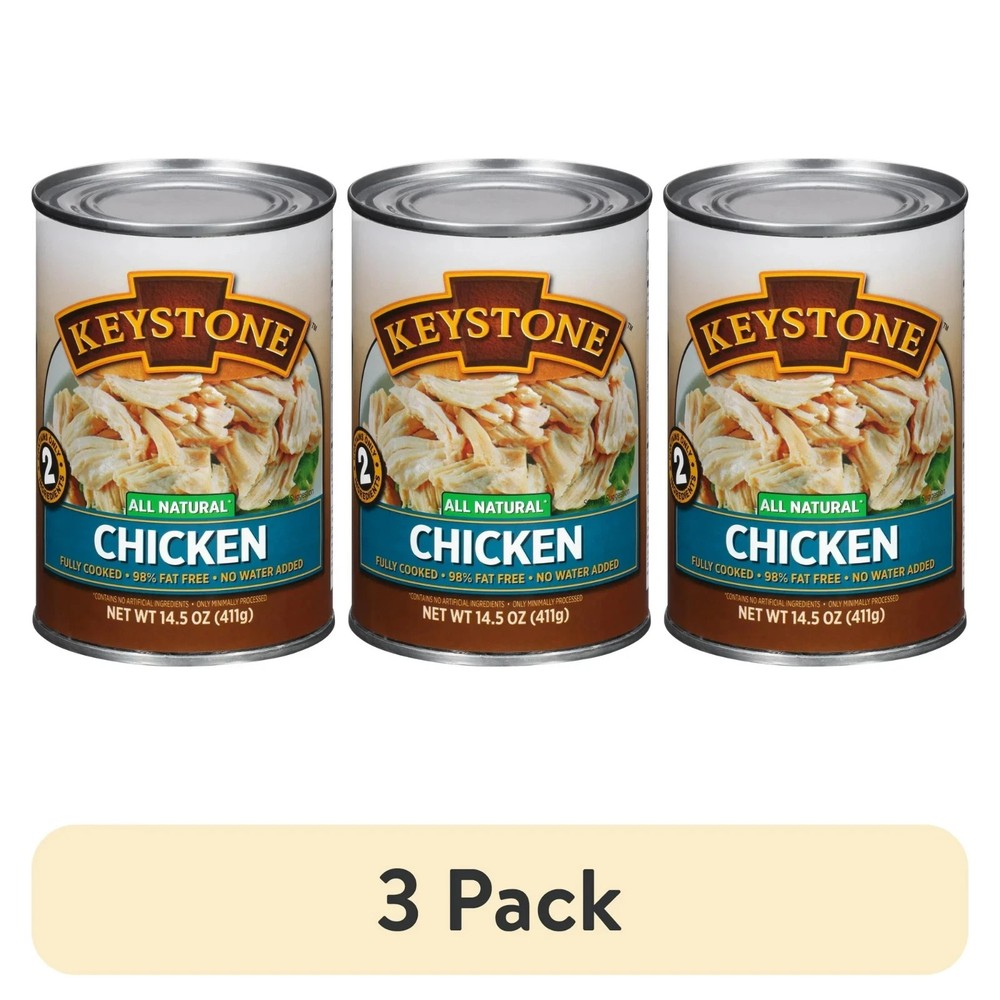 (3 pack) Keystone All Natural Chicken, 14.5 oz Can