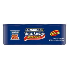 Armour Hot and Spicy Vienna Sausage, 4.6 Ounce [12-Cans]