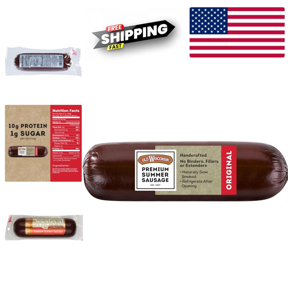 Handcrafted 8oz Summer Sausage – Gluten Free, All Natural Meat, Hardwood Smoked