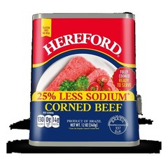 (3 pack) Corned Beef, 25% Less Sodium, 12 oz Can