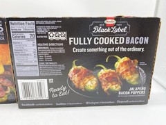 HORMEL BLACK LABEL Thick Cut Bacon, Fully Cooked Bacon, 2 Packs – 6.30 oz. Each
