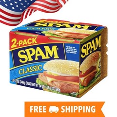 SPAM Classic Canned Meats, 12 oz Aluminum Can (2 Pack)