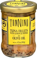 Tonnino Tuna Fillets, Lemon and Pepper, Olive Oil, 6.7 Ounce