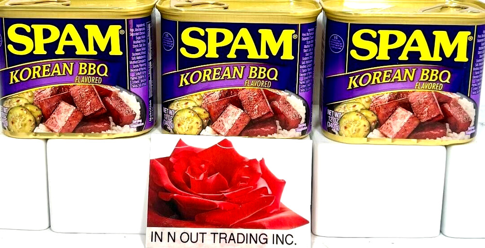 Spam Luncheon Meat Korean BBQ 12 oz (Pack of 3)~5/2027