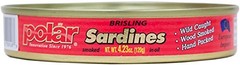 Brisling Sardines, Smoked in Olive Oil, 4.23-Ounce