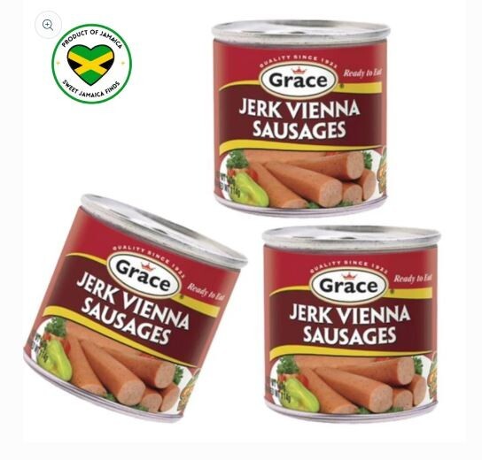 6 Jerk Jamaican Grace Chicken Vienna Sausage 6 x 140 g