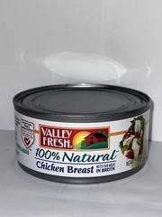 Valley Fresh 100% Natural Canned White Chicken Breast in Broth 4-10oz Cans NEW