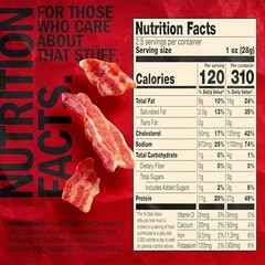 Jack Link’s Bacon Jerky, Hickory Smoked – Flavorful 2.5 Ounce (Pack of 1)