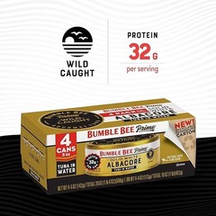 Prime Solid White Albacore Tuna in Water, 5 oz Cans (Pack of 4) – Premium Wild C