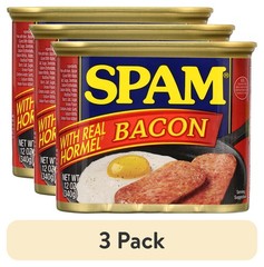 (3 pack) SPAM with Real Bacon, 12 oz Aluminum Can