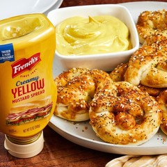 Creamy Yellow Mustard Spread, 12 oz (Pack of 4) – Thick & Creamy Consistency